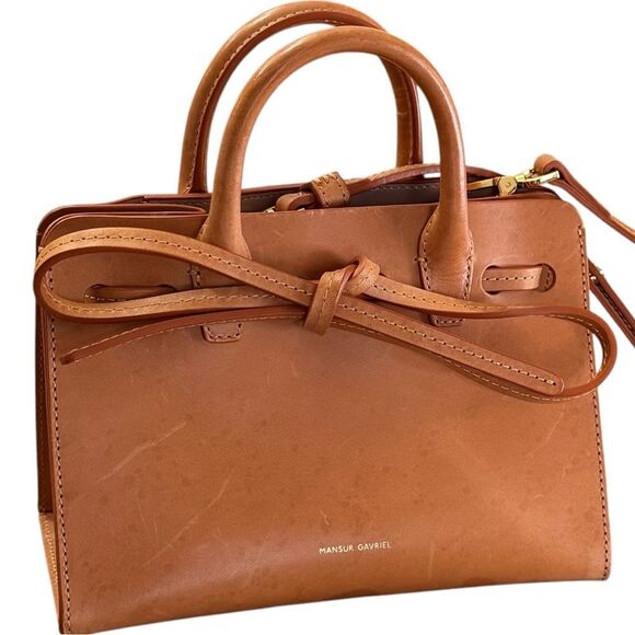 Mansur Gavriel Handbags - Mansur Gavriel Mini Mini Sun Bag Leather Adjustable Shoulder Cross Body Purse.
